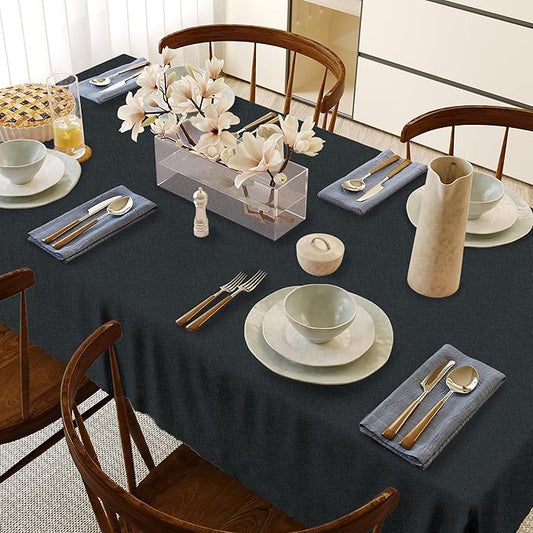 HX&OD Rectangular Tablecloth Cationic Fabric Waterproof Stain Resistant Wrinkle-Resistant for Home/Decoration/Party/Buffet/Wedding/Dining Room/Camping