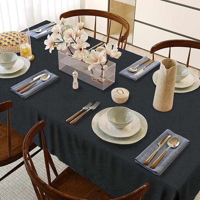 HX&OD Rectangular Tablecloth Cationic Fabric Waterproof Stain Resistant Wrinkle-Resistant for Home/Decoration/Party/Buffet/Wedding/Dining Room/Camping