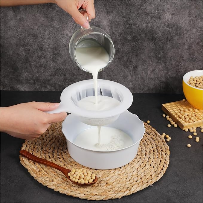 Small Strainer Fine Mesh, 2 Pcs Reusable Plastic Fine Mesh Strainer with Handle, Small Strainers for Juicing Kitchen Supply for Cooking Cheese Milk Juice