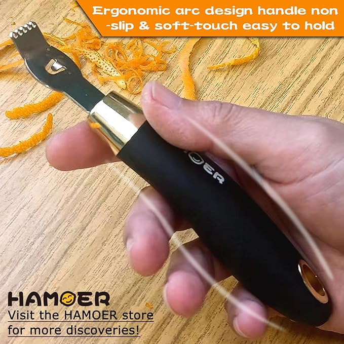 2-in-1 Zester & Channel Knife Bundle for Kitchen & Bar Aids