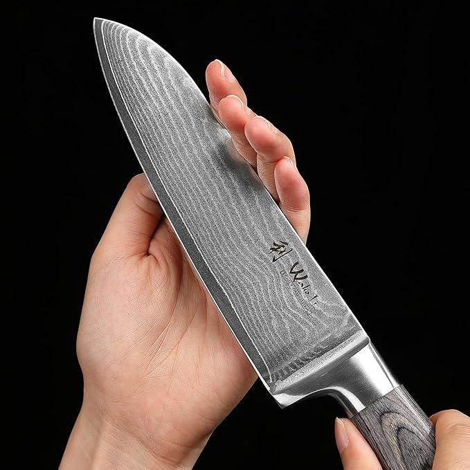 Wakoli EDIS 4-Piece Damascus Knife Set – Professional Kitchen Knife Set with VG10 Core Blades, 67-Layer Damascus Steel and Ergonomic Pakkawood Handles – Premium Kitchen Knives in Gift Box