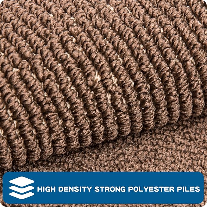 PURRUGS Machine Washable Kitchen Runner Rug 2ft x 7ft, Non-Slip/Skid Hallway Runner Rug, Super Absorbent Soft Area Rug for Hallway, Kitchen & Laundry, Rolled Packaging, Brown