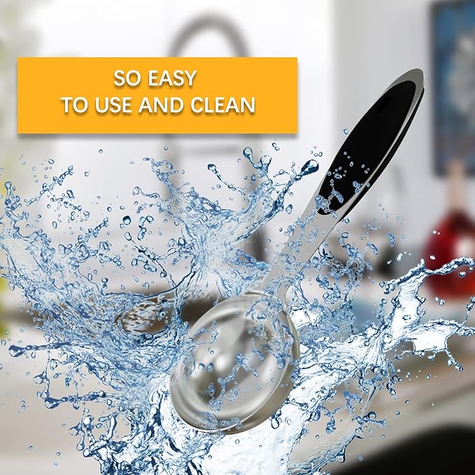 LEIFENY 4PCS 1 Tbsp(3tsp, 1/2oz, 15ml) Single Measuring Spoon with Black Silicone Grip, Stainless Steel Individual Measure Scoop Only
