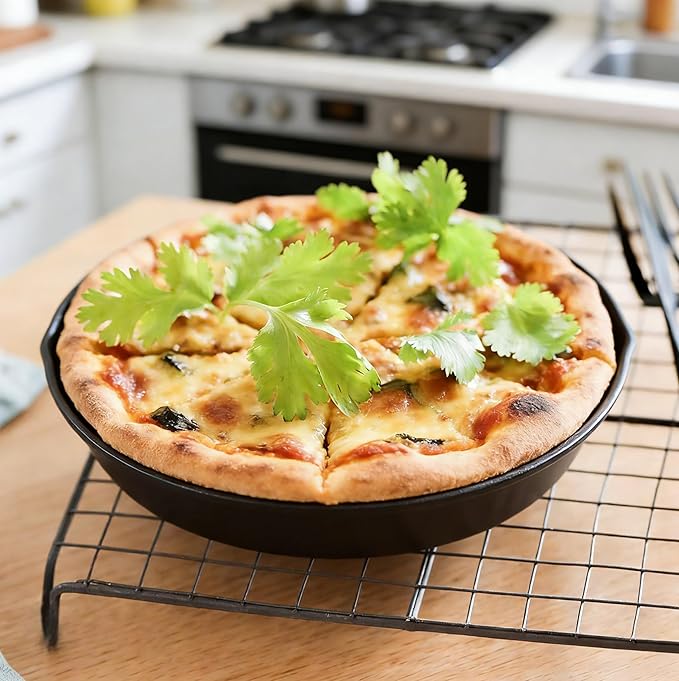 Liedrg 9 Inch Non-Stick Tart Pan with Removable Bottom - Carbon Steel Fluted Pie Pan for Baking Tarts, Pies, Quiches, Brownies
