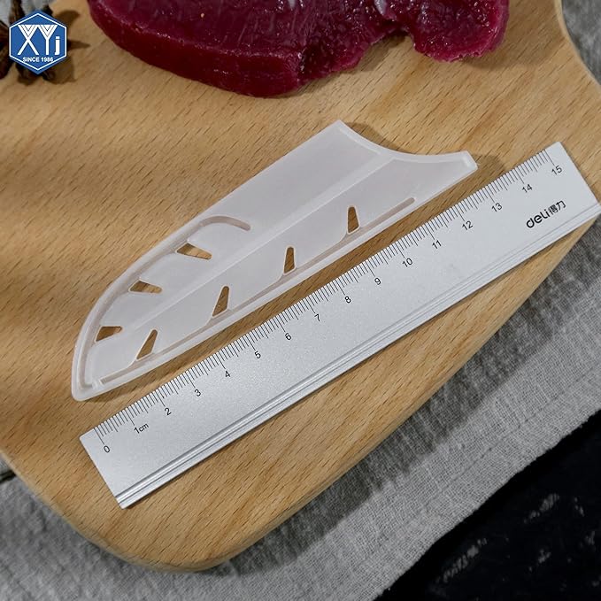XYJ 2pcs/set Safety Knife Covers Sleeves Knives Edge Guard, Universal Knife Sheath, Utility Knife, Santoku Knife Case Blade Guards Protector White Kitchen Knife Cover Sleeve