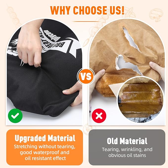 Valentines Day Gifts Upgraded BBQ Blanket for Resting Meat - Smoker Accessories Brisket Blanket - Insulated Meat Resting Bag with Wide Mouth for Steak/ Pork Shoulder/ Turkey - Birthday Anniversary BBQ Accessories Grilling Gifts for Men Dad Husband(21inch)