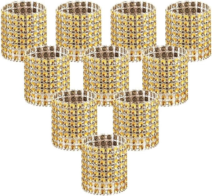 Accmor 100pcs Napkin Rings, Gold Napkin Rings Buckles for Table Decorations, Wedding, Dinner, Party, DIY Decoration
