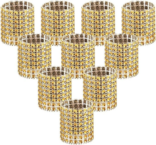 Accmor 100pcs Napkin Rings, Gold Napkin Rings Buckles for Table Decorations, Wedding, Dinner, Party, DIY Decoration
