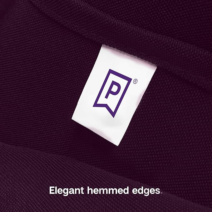 Gee Di Moda Round Tablecloth - 108 Inch Eggplant Round Table Cloth for 48 to 72 Inch Round Tables - Heavy Duty Washable Fabric - for Buffet Table, Holiday Party, Dinner, Wedding & Baby Shower