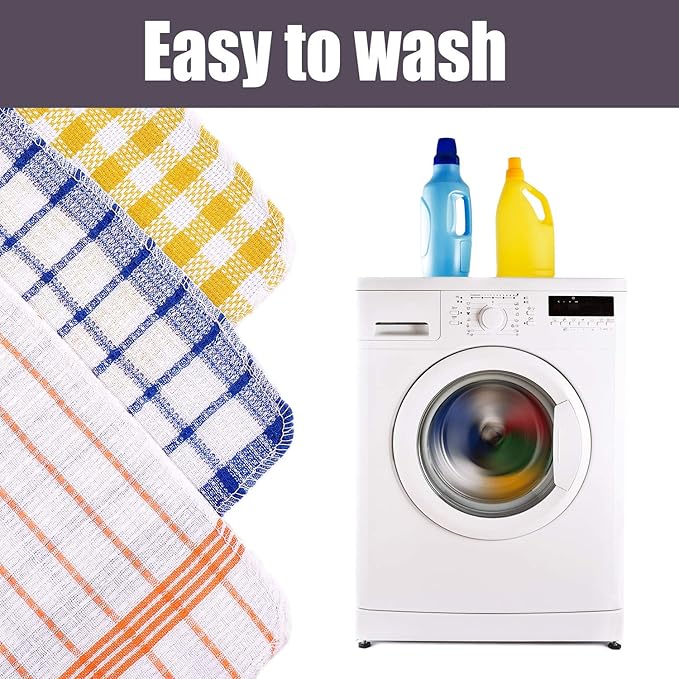 Patelai 12 Pcs Kitchen Dish Cloths for Washing Dishes Absorbent Dish Rags Cleaning Reusable Towels for Scrubbing Wipe Glass Xmas Home Household Supplies(Bright Color,13.8'' X 13.8'', 11.8 x 11.8'')