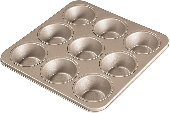 FORBAKE Carbon Steel Nonstick Bakeware Muffin Pan (9-Cup)