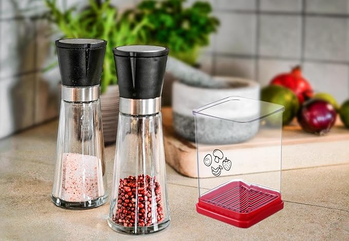 Vegetable cutter, Fruit slicer, Egg slicer, Kichten tool for Strawberry slice, Large Capacity Cup, Easy Clean, 3"L x 3"W x 4.25"H