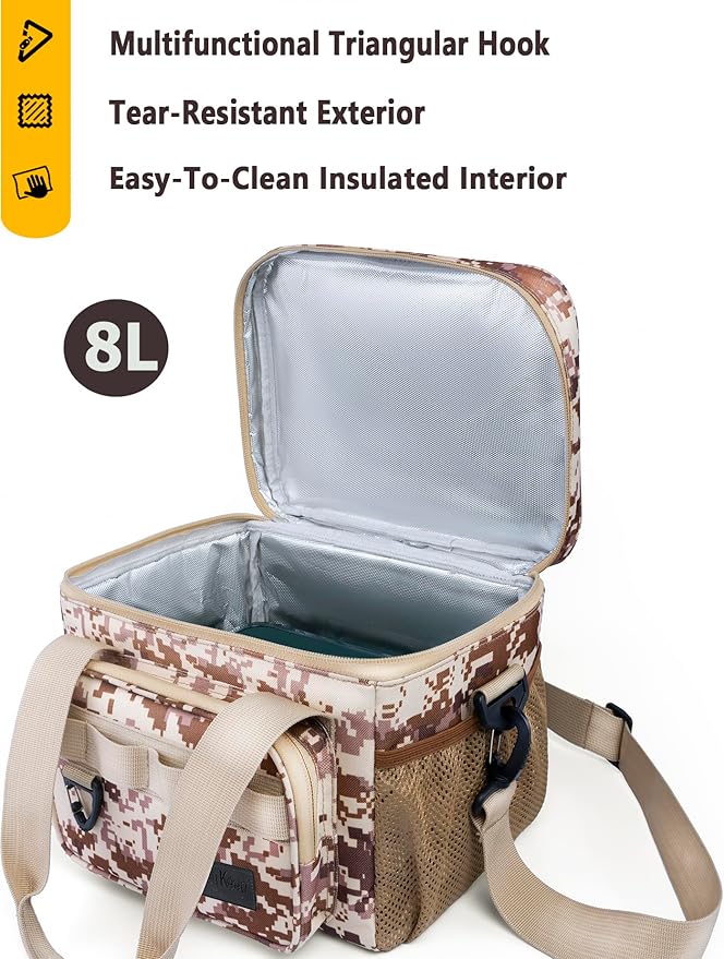 Electric Lunch Box with Insulated Lunch Bag, 60oz Heated Lunch Box for Adults Men,80W Portable Food Warmer Heatable Lunchbox for Car Truck Work, 12v/24v/110v Self Heating Lunch Boxes