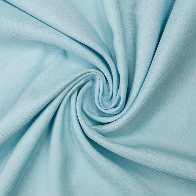 Gee Di Moda Round Tablecloth - 120 Inch Baby Blue Round Table Cloth for 60 to 96 Inch Round Tables - Heavy Duty Washable Fabric - for Buffet Table, Holiday Party, Dinner, Wedding & Baby Shower