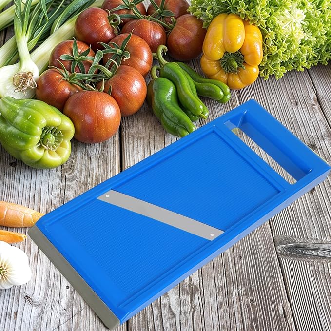 Vegetable Slicer Handheld,Portable Handheld Slicer with Stainless Steel Blade, Mini Mandoline Slicers for Vegetables, Fruits, Potatoes, Cheese, Carrots, Quick Uniform Slice,Blue