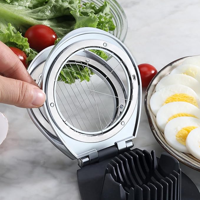 New Star Foodservice 42634 Heavy Duty Egg Slicer with 3 Slicing Styles (Hand Wash Only)
