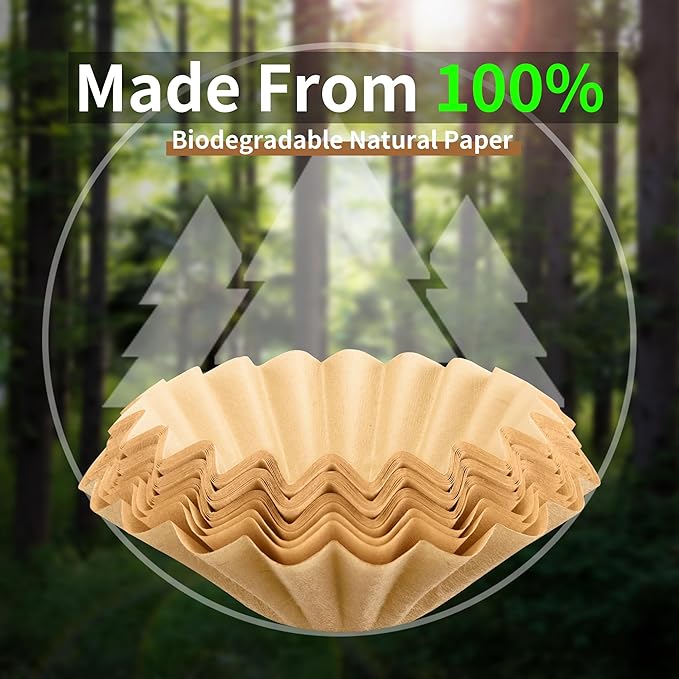 Disposable Coffee Paper Filters for Cuisinart 12cup Coffee Maker DCC-3000P1, 100 Pcs Filter Compatible with Hamilton Beach FlexBrew Trio 2-Way Coffee Maker