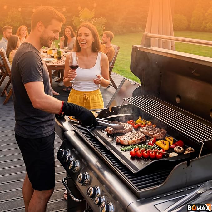 23" x 16" Universal Cast Iron Cooking Griddle, Flat Top Grill Pre-Seasoned Nonstick Griddle Insert for Most Gas Grills and 4 Burner Stove Top, Griddle Insert Griddle Plate for Gas Grill