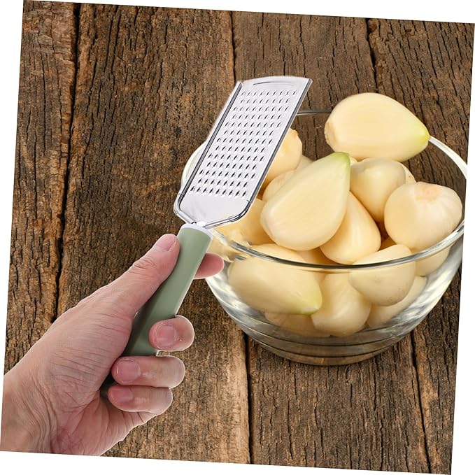 Cabilock Multifunctional Garlic Peeler Fine Grater Vampire Garlic Crusher for Kitchen Cheese Zester Ergonomic Handle Easy Cleaning