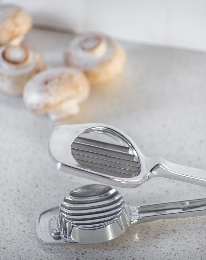 Fox Run Mushroom and Egg Slicer, Cast Aluminum,Silver