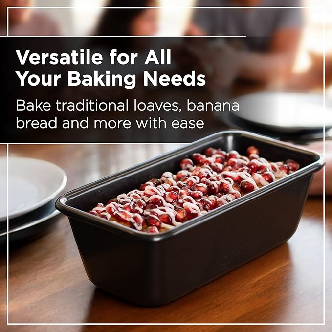Wrenbury Non Stick Loaf Pan Set, 8 x 4 inch / 9.5 x 5.75 Inch, High Performance Bread Pan, 2-Piece 1lb & 2lb Bread Loaf Pan, Nonstick Carbon Steel Bakeware Baking Pan, Set of 2