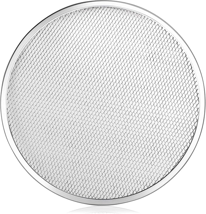 Fonteme 11-inch Aluminum Pizza Screen | Commercial Grade Pizza/Baking Screen for Oven | Pizza Baking Tray for Home And Restaurant | Round, Aluminum, 11-inch [1PK]