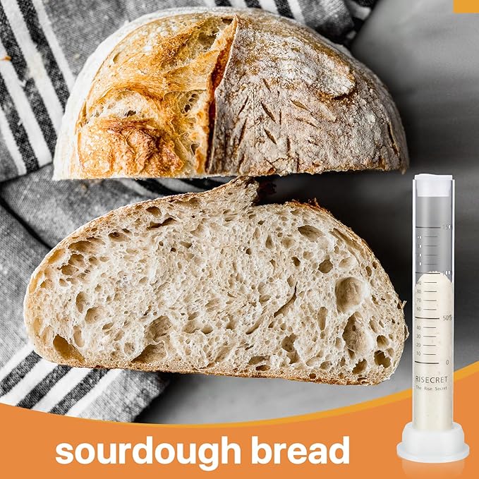 Sourdough Aliquot Jar for Sourdough Starter, Transparent Acrylic Measuring Tube for Dough Rise Tracking, Artisan Bread Baking Tool for Brioche, Panettone & Bakers (white, 1pcs acrylic)