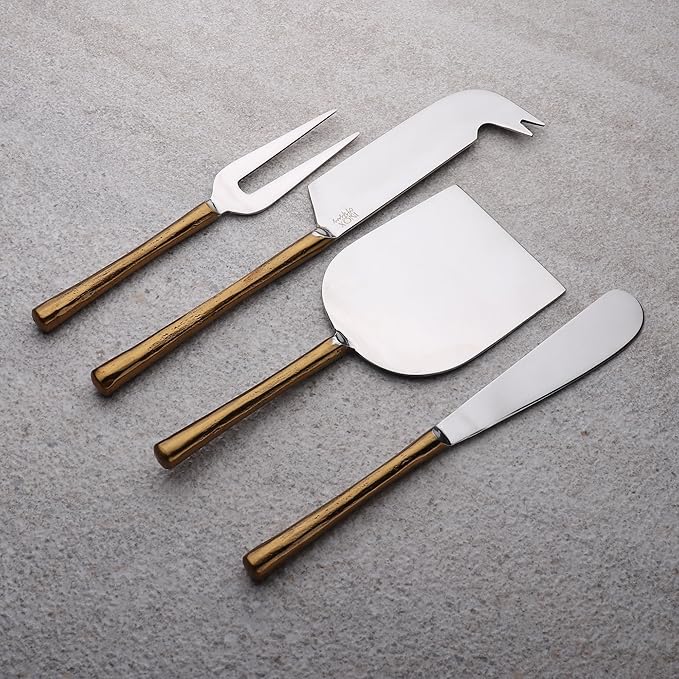 INOX artisans Camellia Cheese Knives 4 Pc. Set