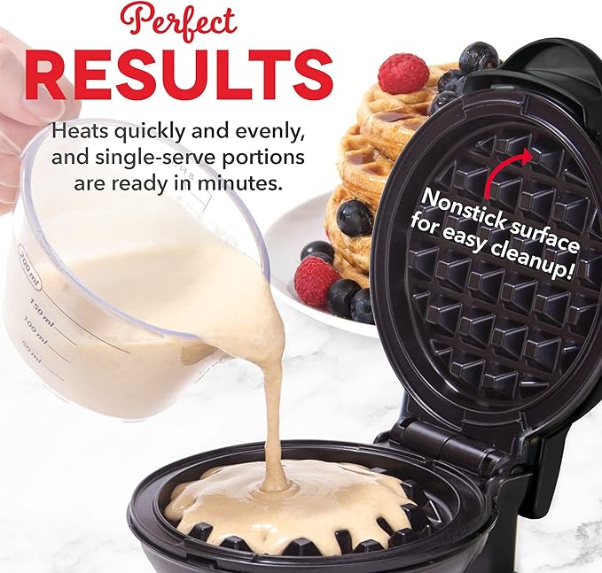 Dash Mini Waffle Maker- Compact Electric Waffle Iron - Stylish Machine with nonstick surface - Quick Breakfast & Snacks - Galaxy Print