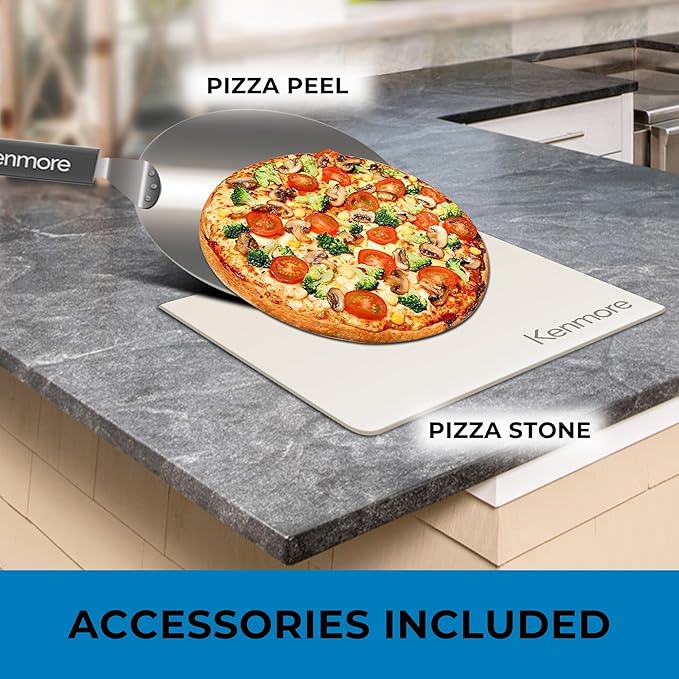 Kenmore indoor/outdoor pizza oven - countertop pellet electric portable ovens, horno para outside restaurant camping to grill solo 13 inch pizzazz