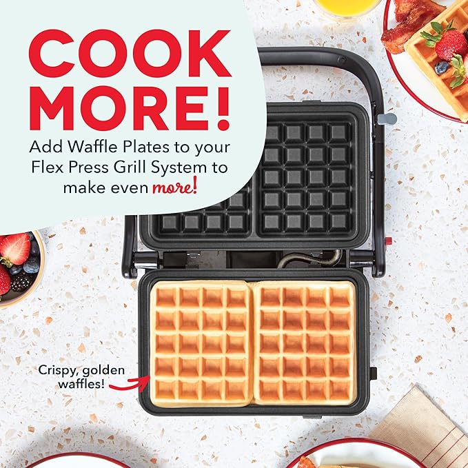 Double Waffle 2-Plate Pack for MultiMaker® Flex Press Grill System