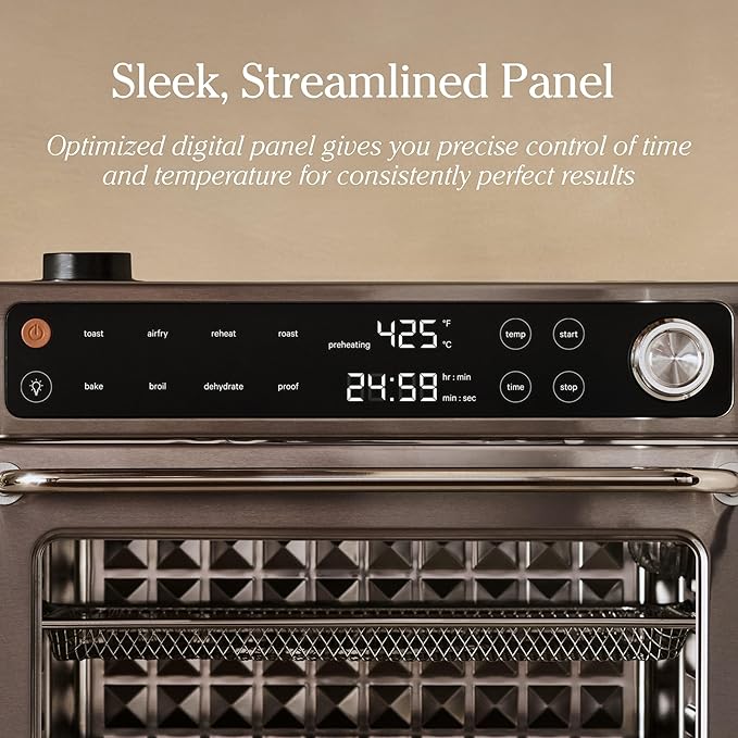 Our Place Large Wonder Oven | 6-in-1 Stainless Steel Air Fryer Toaster Oven Combo with Basket, Rack, Pan & Tray | 3-Rack, 32 QT, Large Capacity - Toast, Roast, Bake, Reheat, Broil & Steam | Blue Salt