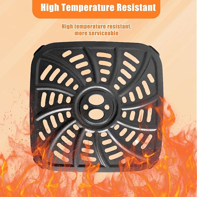 HQT 4QT Air Fryer Grill Pan for Gourmia GAF414 Digital Air Fryers, Upgraded Air Fryer Grill Crisper Plate Tray Rack Insert Grate Grid Shelf for 4QT Gourmia Air Fryer, Nonstick, Dishwasher Safe