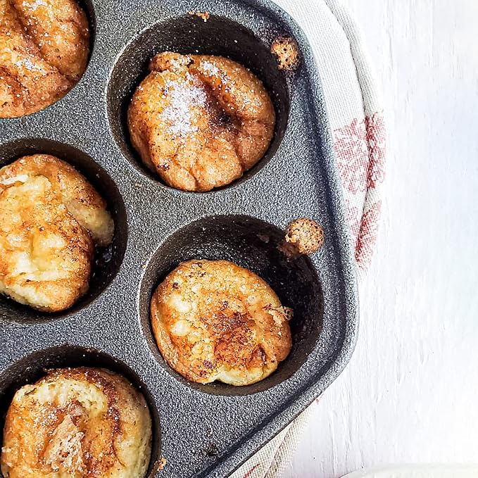 WUWEOT Nonstick Aebleskiver Pan, Cast Iron Takoyaki Griddle Stuffed Pancake Maker for Making Munk, Pancake Balls, Poffertjes, Puffs, Takoyaki, Banh Khot, Thai Kanom Krok
