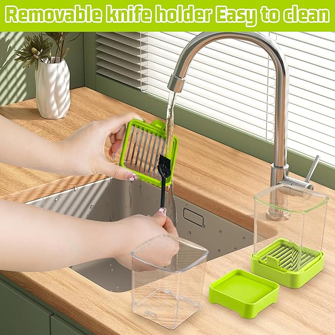3-in-1 Strawberry Banana & Egg Slicer Cup | Detachable Fruit Cutter with Push Plate for Effortlessly Safe Slicing | Quick Meal Prep & Snacks Kitchen Gadget (Food green)