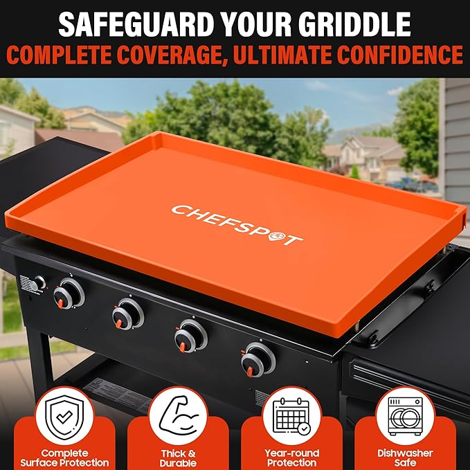 Silicone Griddle Cover for 28-Inch Omnivore Blackstone Griddle – Heavy-Duty Food Grade Reusable Grill Mat, Full Coverage Protection from Rust, Insects, and Leaves - New Models