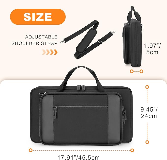 YARWO Chef Knife Bag with 20-Pockets, Professional Knife Sheath Storage Case with Shoulder Strap and Top Handle, Cooks & Culinary Tools Organizer Holder for Kitchen Travel Cooking Utensils (Bag Only)