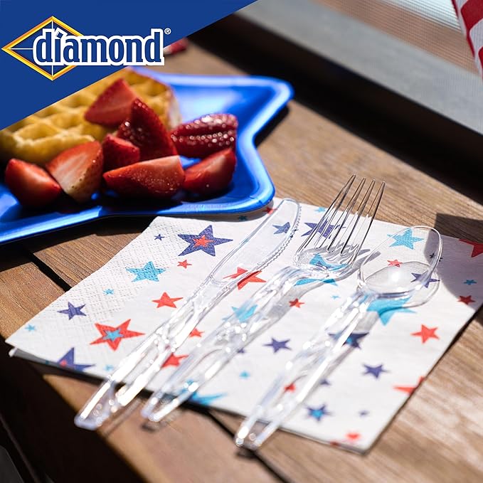 Diamond® All Occasion Clear Disposable Cutlery Set 288 Count (288 Cutlery Set)
