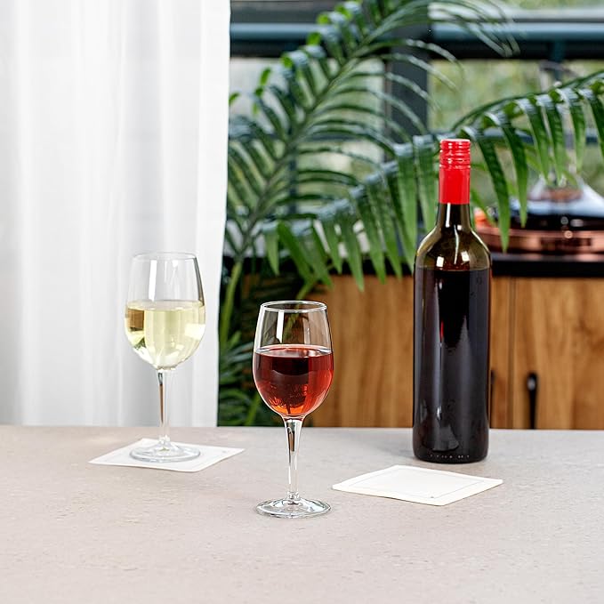 Restaurantware-Cascata 8.5 Ounce Dessert Wine Set, Set Of 6 Tempered Port Wine Glasses - Chip-Resistant, Fine-Blown Glass Dessert Glasses, Dishwasher-Safe, For Port Wines