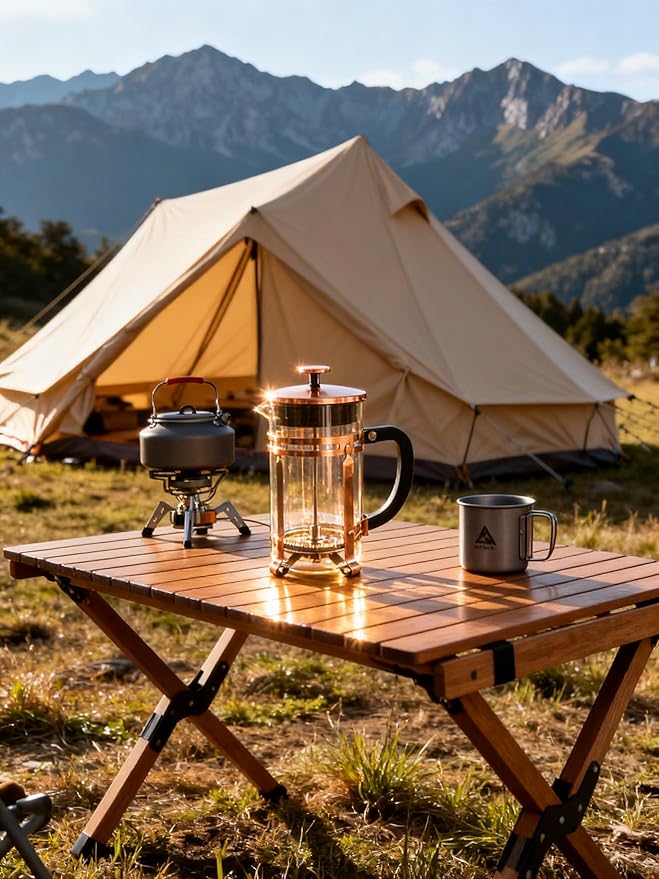 French Press Coffee Maker 21 oz, 304 Stainless Steel 4 Mesh Filter, Borosilicate Glass, Heat-Resistant, BPA-Free, Ideal for Home, Office & Gift