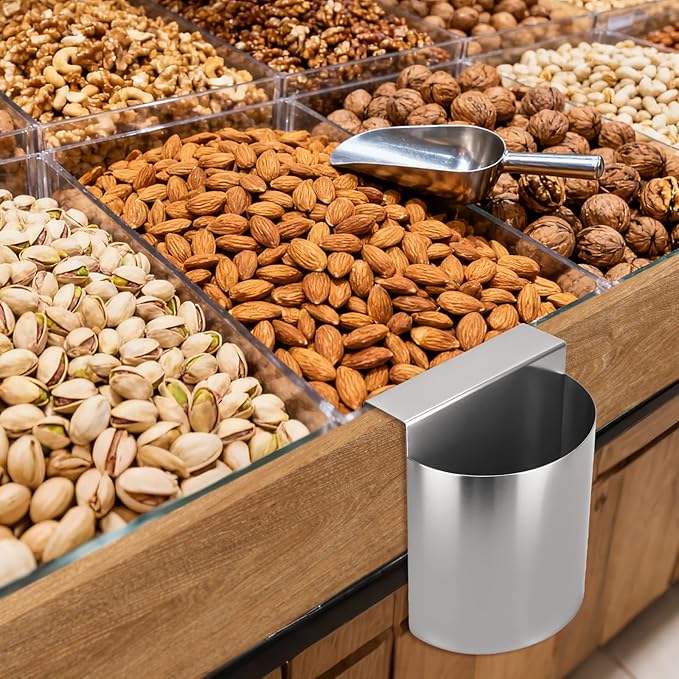 Ice Scoop Holder Hanging Organizer, Heavy Duty Metal Storage Box Ice Scoop Holder For Ice Machine Fridge Shelf