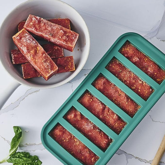 Souper Cubes 1/2 Cup Silicone Freezer Mold, Perfect for Storing Soups, Sauces, Juices, Desserts, Smoothie Prep and More, Freezer Portion Mold for Meal Prepping - Kale - 1-Pack