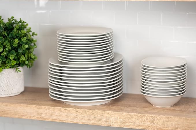 10 Strawberry Street 7.5" Catering Square Salad Plate, Set of 12,White
