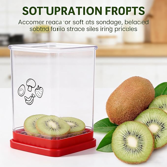 8-Blade Strawberry Slicer | Stainless Steel Fruit & Vegetable Cutter for Bananas, Cucumbers, Mushrooms & Eggs | Non-Slip Base, & Easy Clean Design | Multifunctional Kitchen Gadget