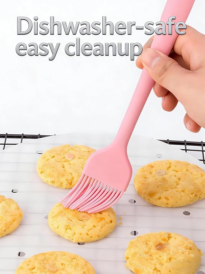 3-Pack Silicone Basting Pastry Brush for Baking Cooking Bbq Grill Spread Oil Butter Sauce