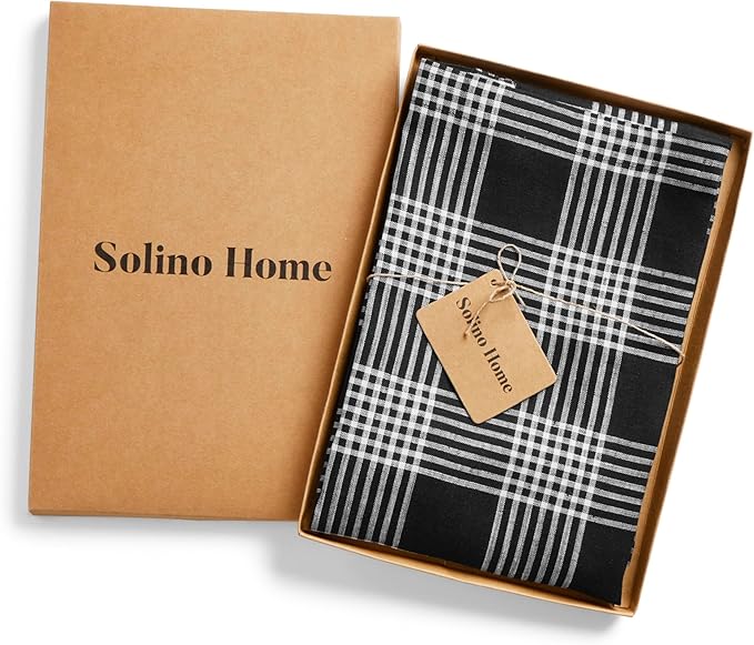Solino Home Linen Bib Apron for Men & Women - 33 x 30 Inch Kitchen Apron with Front Pockets - Handcrafted from European Flax