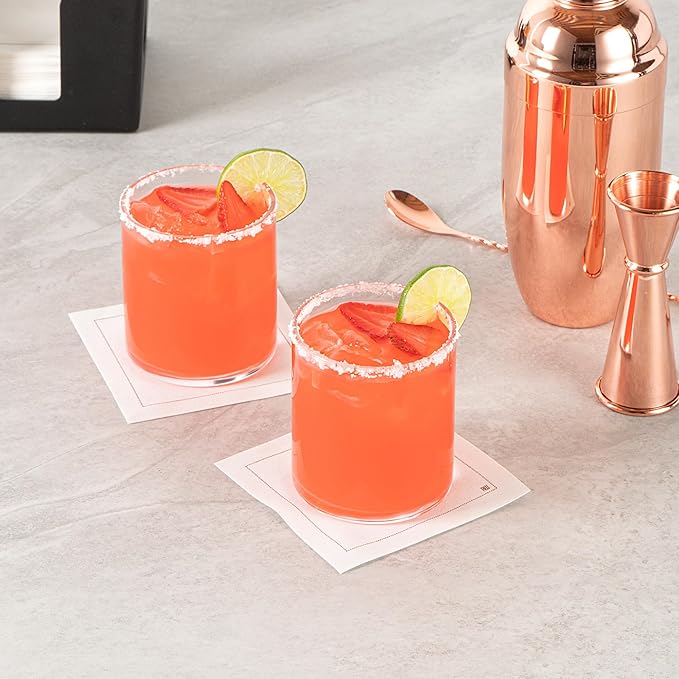 Restaurantware-Vetri 10 Ounce Old Fashioned Glasses, 24 Dishwashable Whiskey Glasses - No-Lead, Durable, Clear Glass Tumblers For Scotch, For Drinking Liquor, Cocktail, Bourbon, Cognac, And More