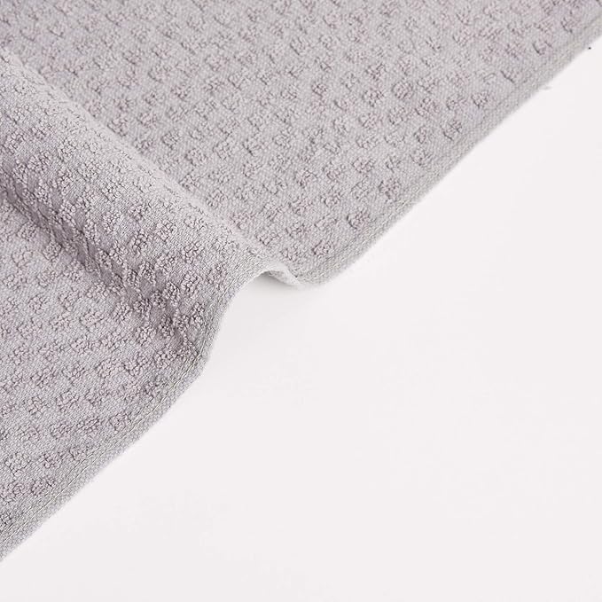 Kitchen Towels - Dish Towels and Dish Cloths - Hand Towel and Dishcloths Sets - 100% Soft Ring Spun Combed Cotton - Great for Cooking in Kitchen or Household Cleaning - Size 15" x 25" (Grey, 24)