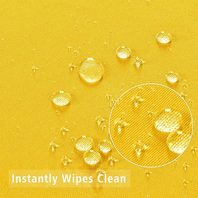 Obstal 210GSM Rectangle Table Cloth - Heavy Duty Water Proof Microfiber Tablecloth, Decorative Fabric Table Cover for Outdoor and Indoor Use (Yellow, 54 x 108 Inch)