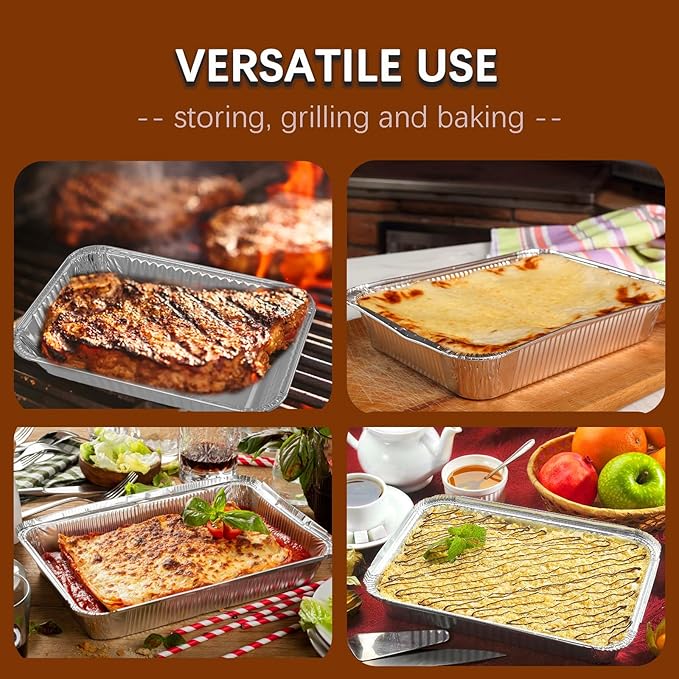 Whaleme Grill Drip Pans Compatible Weber 6415-20 Pack Grill Accessories for Weber Spirit, Genesis, Traveler, Q Series, Disposable Aluminum Foil Pans Grease Tray Liners 8.5" X 6"